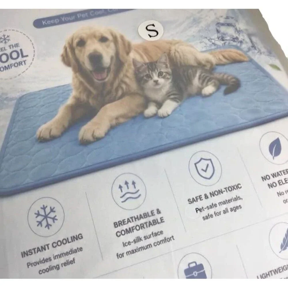 Famore Pet Cooling Mat Instant Relief Dog Cat Small Comfort Summer Ice Pad NEW